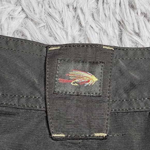 Orvis Shorts Mens 36 Green Gray Performance Outdoor Quick Dry Cargo Pockets Golf - Picture 6 of 12